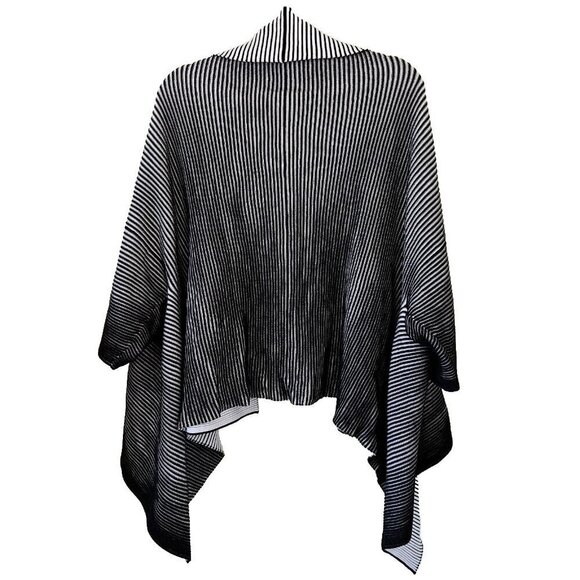 Marla Wynne Ribbed Reversible M L 3/4 Sleeve Open Front Assymetric Hem Cardigan - Picture 5 of 14